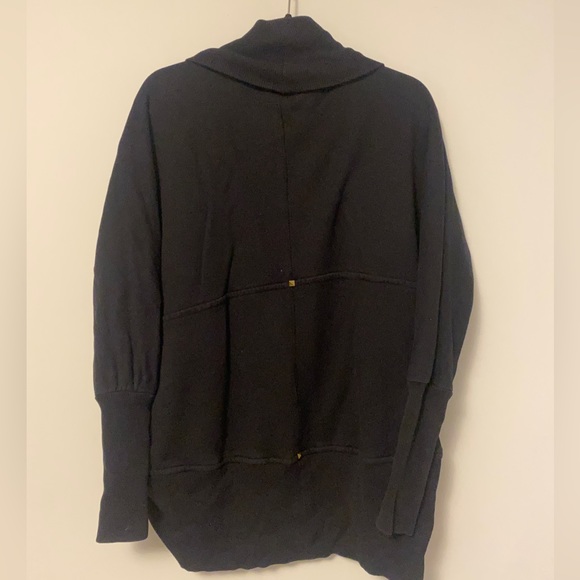 ARITZIA WILFRED Diderot Black Sweater Open-Front Cocoon Cardigan - Picture 5 of 7